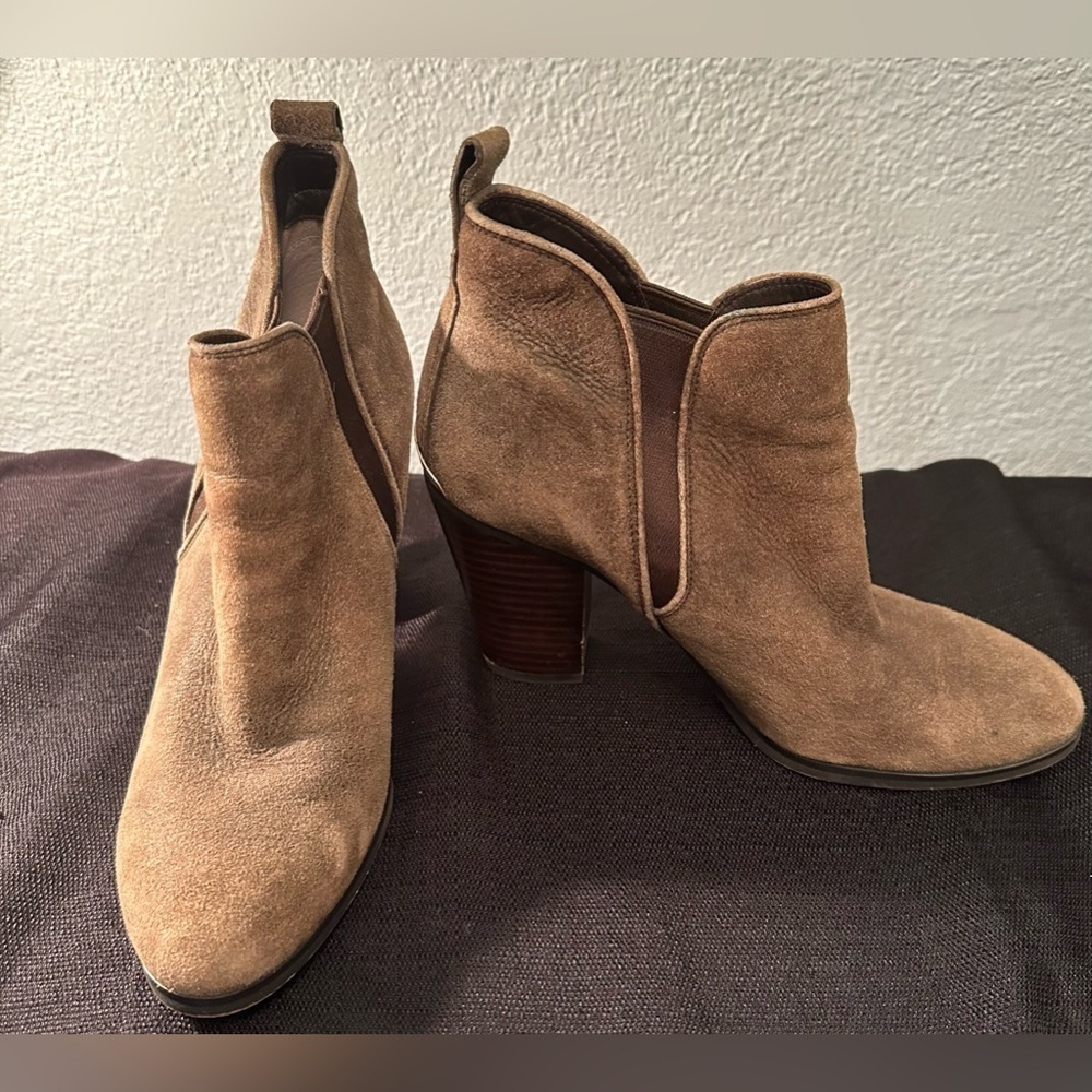 Michael Kors Brown Leather/suede Brandy Booties Sz7m